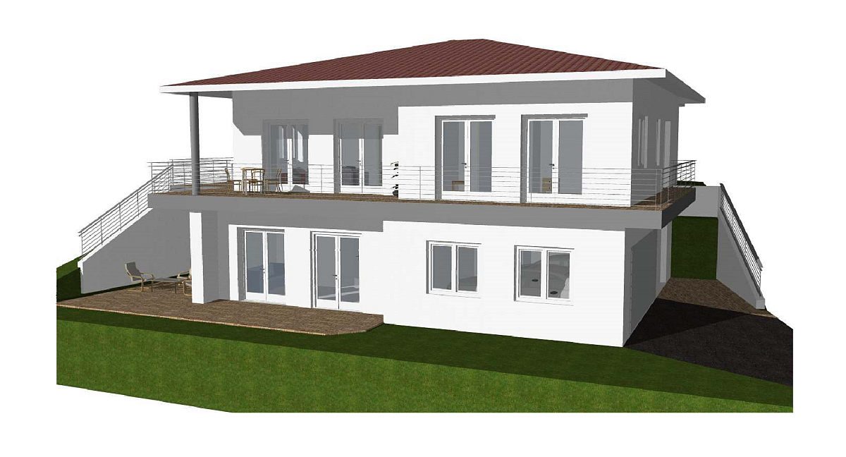 Neubau eines Einfamilienhauses - Walmdach_Ausschnitt